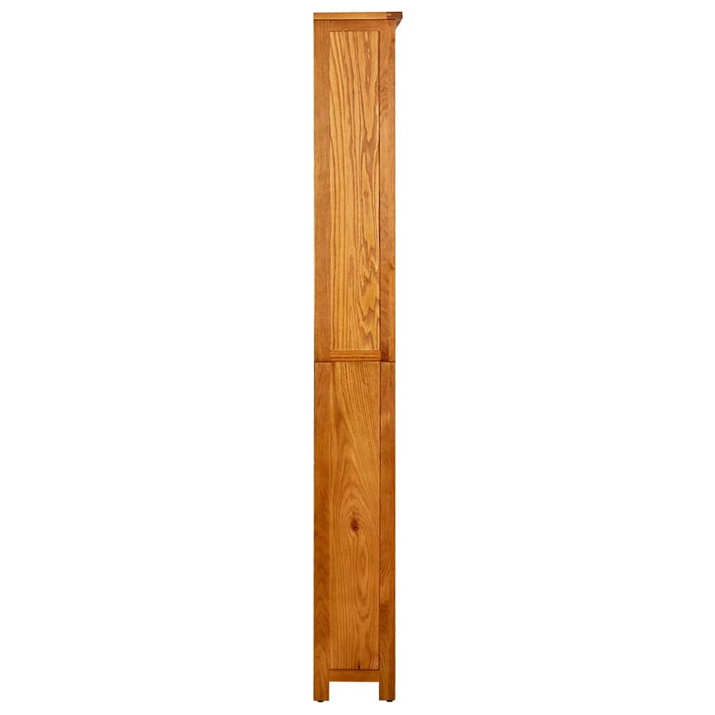 244470 vidaXL 6-Tier Bookcase 80x22,5x180 cm Solid Oak Wood