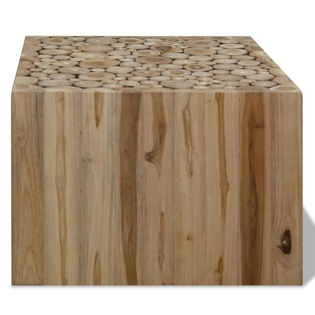 244555 vidaXL Coffee Table Genuine Teak 50x50x35 cm