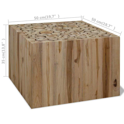 244555 vidaXL Coffee Table Genuine Teak 50x50x35 cm