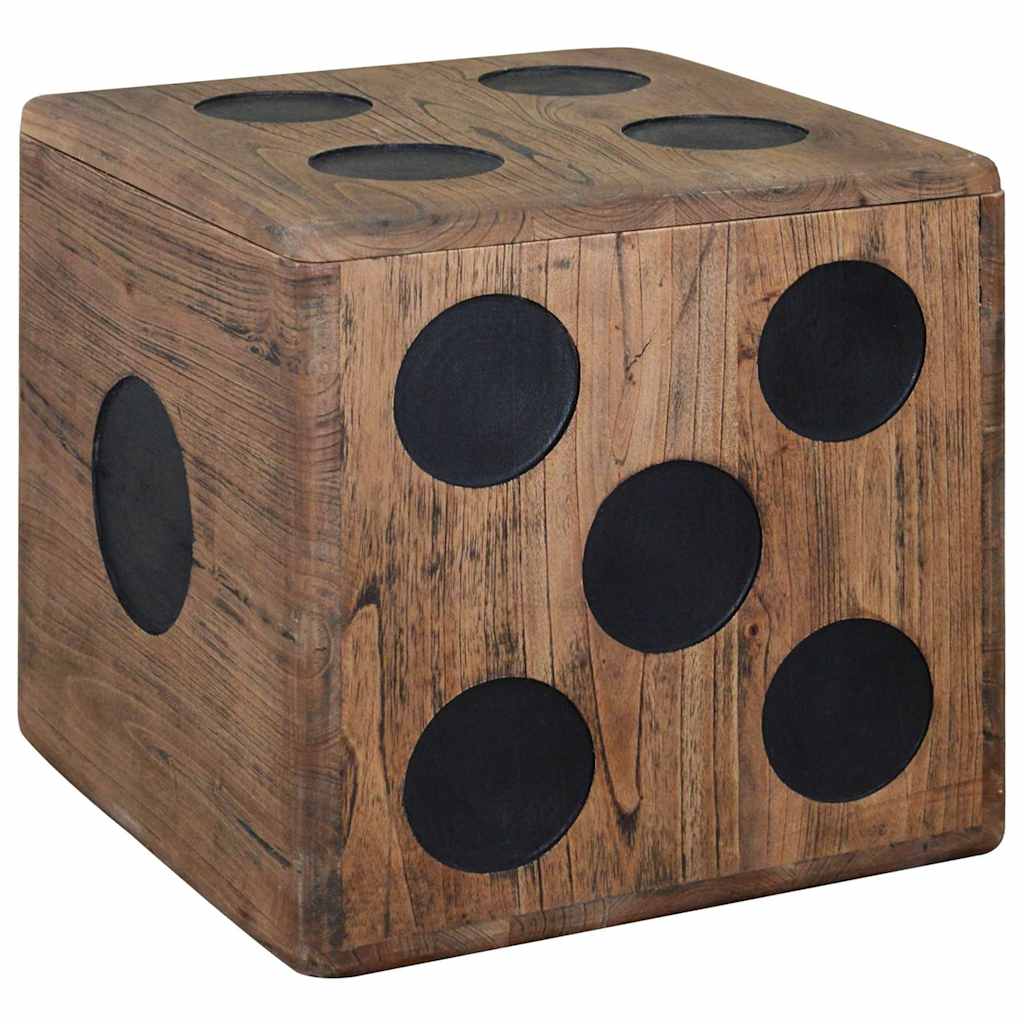 244559 vidaXL Storage Box Mindi Wood 40x40x40 cm Dice Design