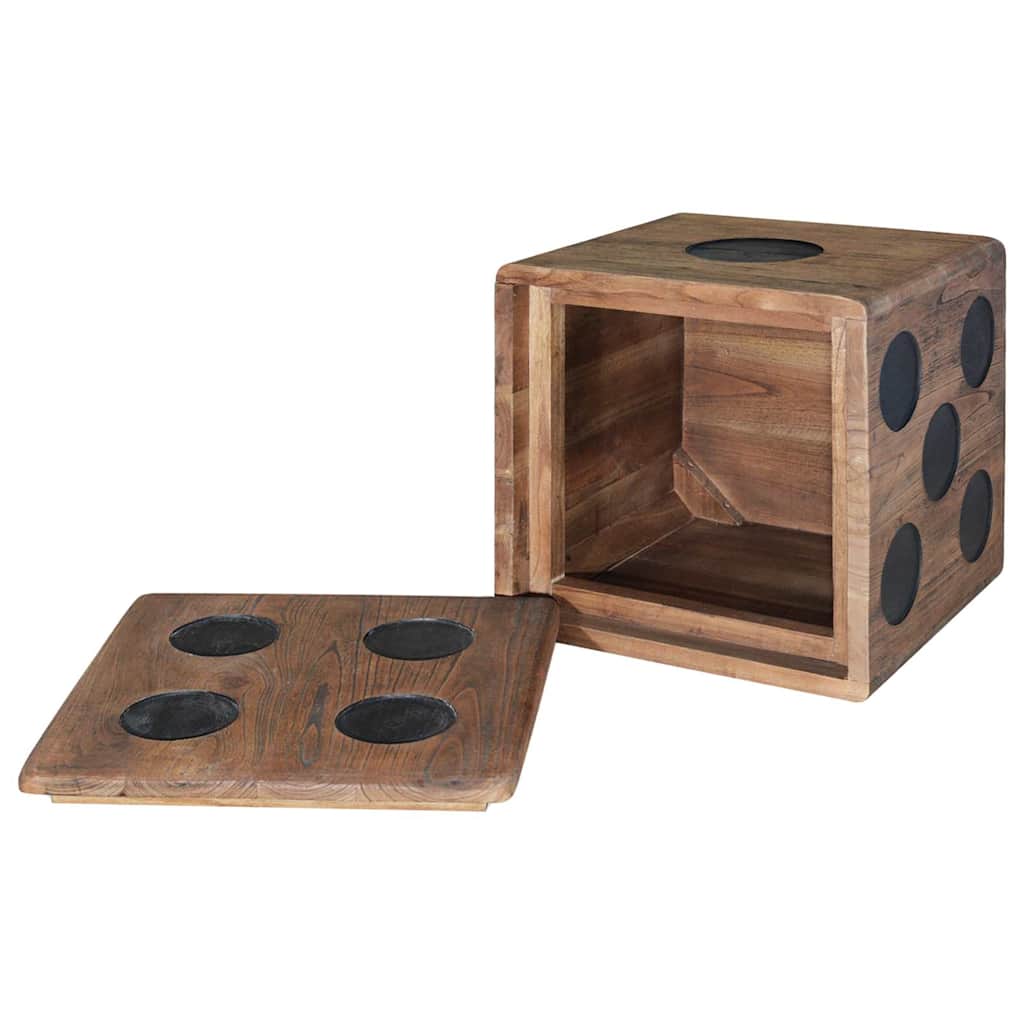 244559 vidaXL Storage Box Mindi Wood 40x40x40 cm Dice Design