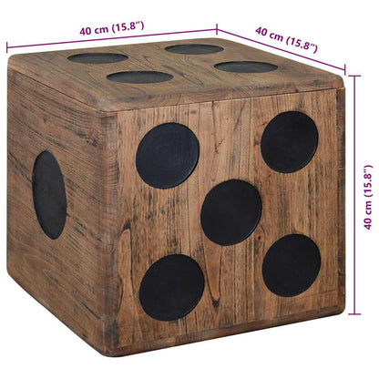244559 vidaXL Storage Box Mindi Wood 40x40x40 cm Dice Design