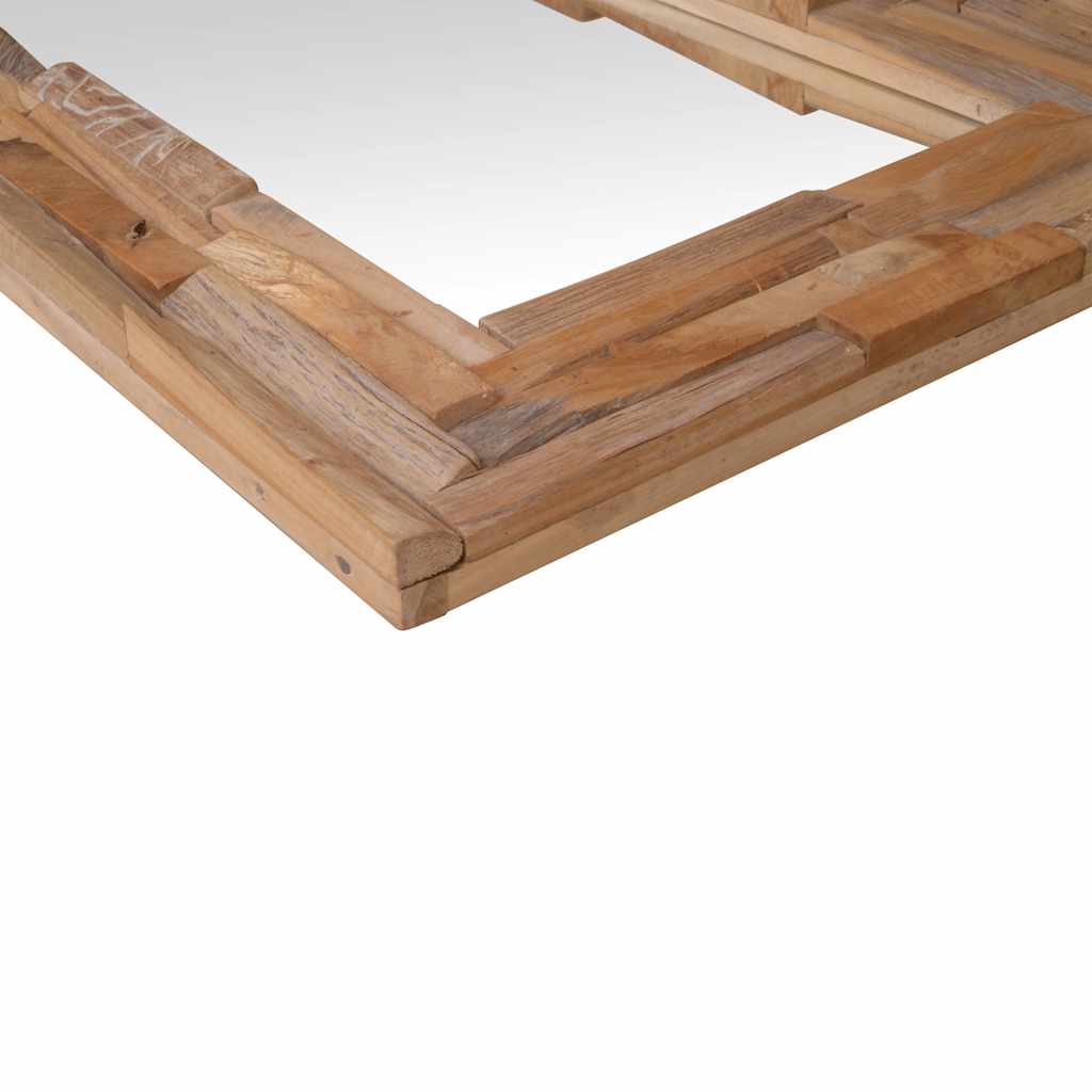 Decorative Mirror Teak 60x60 cm Square