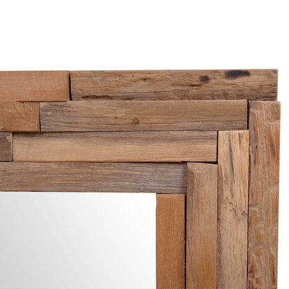244563 vidaXL Decorative Mirror Teak 90x60 cm Rectangular
