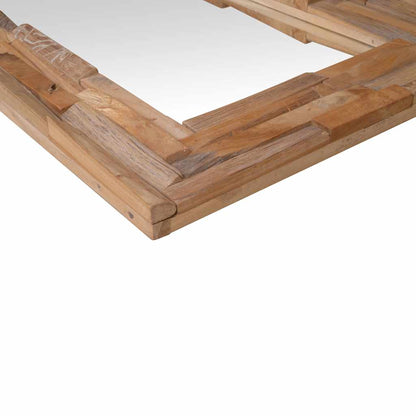 244563 vidaXL Decorative Mirror Teak 90x60 cm Rectangular
