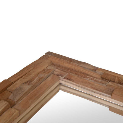 244563 vidaXL Decorative Mirror Teak 90x60 cm Rectangular
