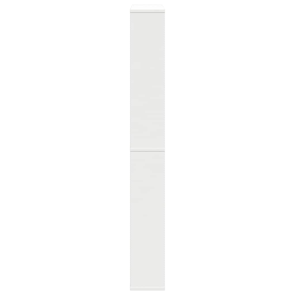 Shoe Cabinet 4-Layer Mirror White 63x17x134 cm