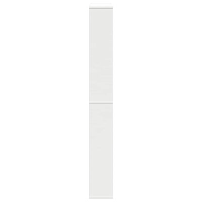 Shoe Cabinet 4-Layer Mirror White 63x17x134 cm