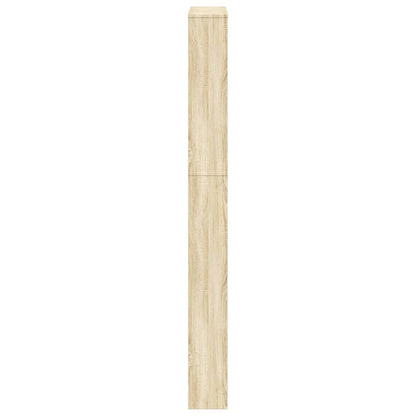 Shoe Cabinet 5-Layer Mirror Oak 63x17x169.5 cm