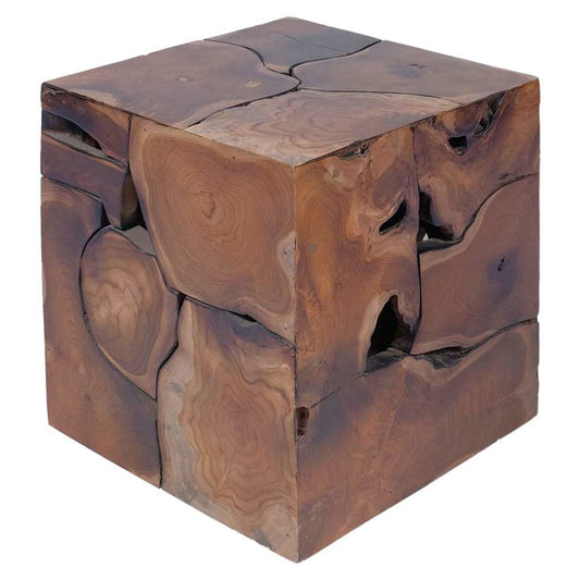 Stool | Set of 2 | Brown | Solid teak | Standard | Durable | Stool