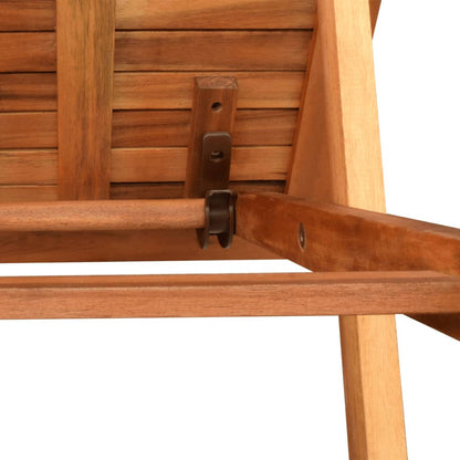 Sun Lounger And Table | Brown | Solid acacia wood | Standard