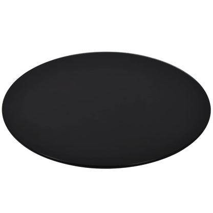 Table Top | Black | Tempered Glass | 40 cm | Round | Modern