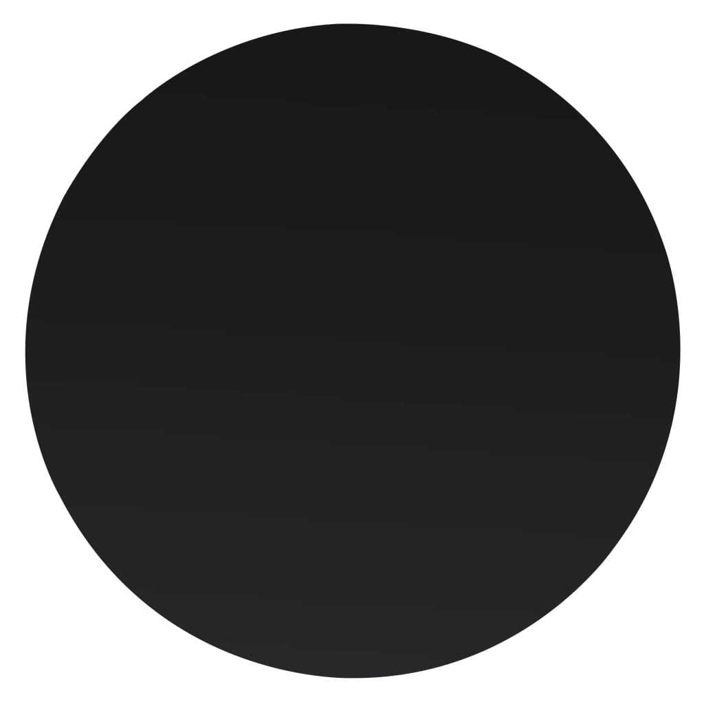 Table Top | Black | Tempered Glass | 600 mm Diameter | Heat-resistant