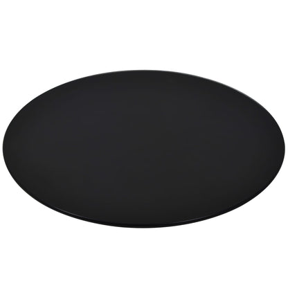 Table Top | Black | Tempered Glass | 600 mm Diameter | Heat-resistant