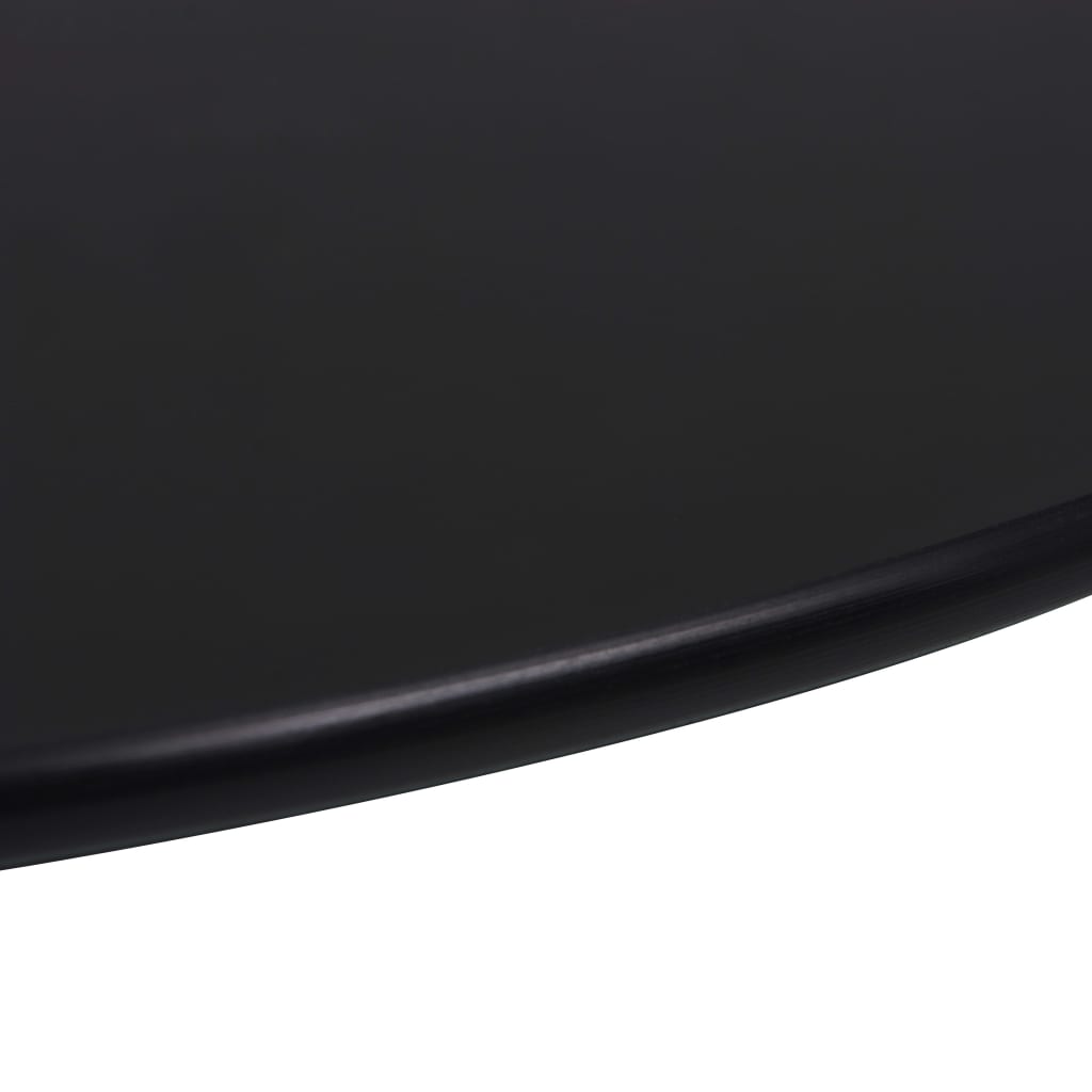 Table Top | Black | Tempered Glass | 700 mm diameter | Round | Modern
