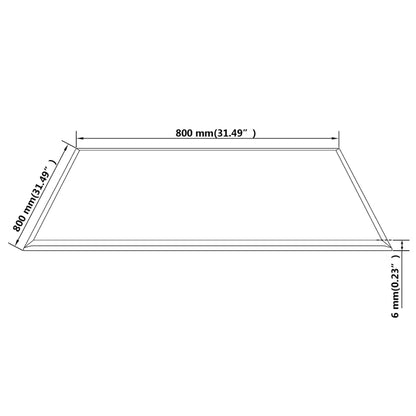 Table Top | Black | Tempered glass | 800 x 800 mm