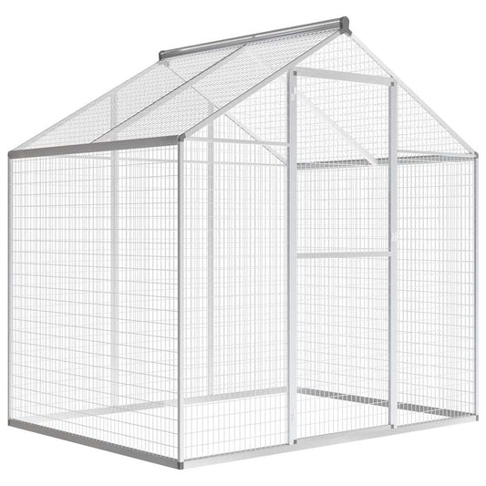Outdoor Aviary | Silver | Aluminium | 178x122x194 cm | Sturdy | Aviary