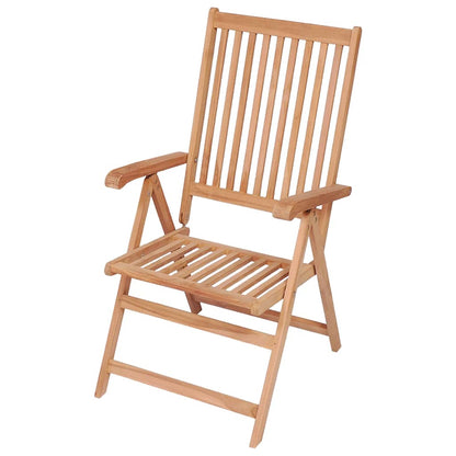 Reclining Folding Chairs 2 pcs Solid Teak Wood