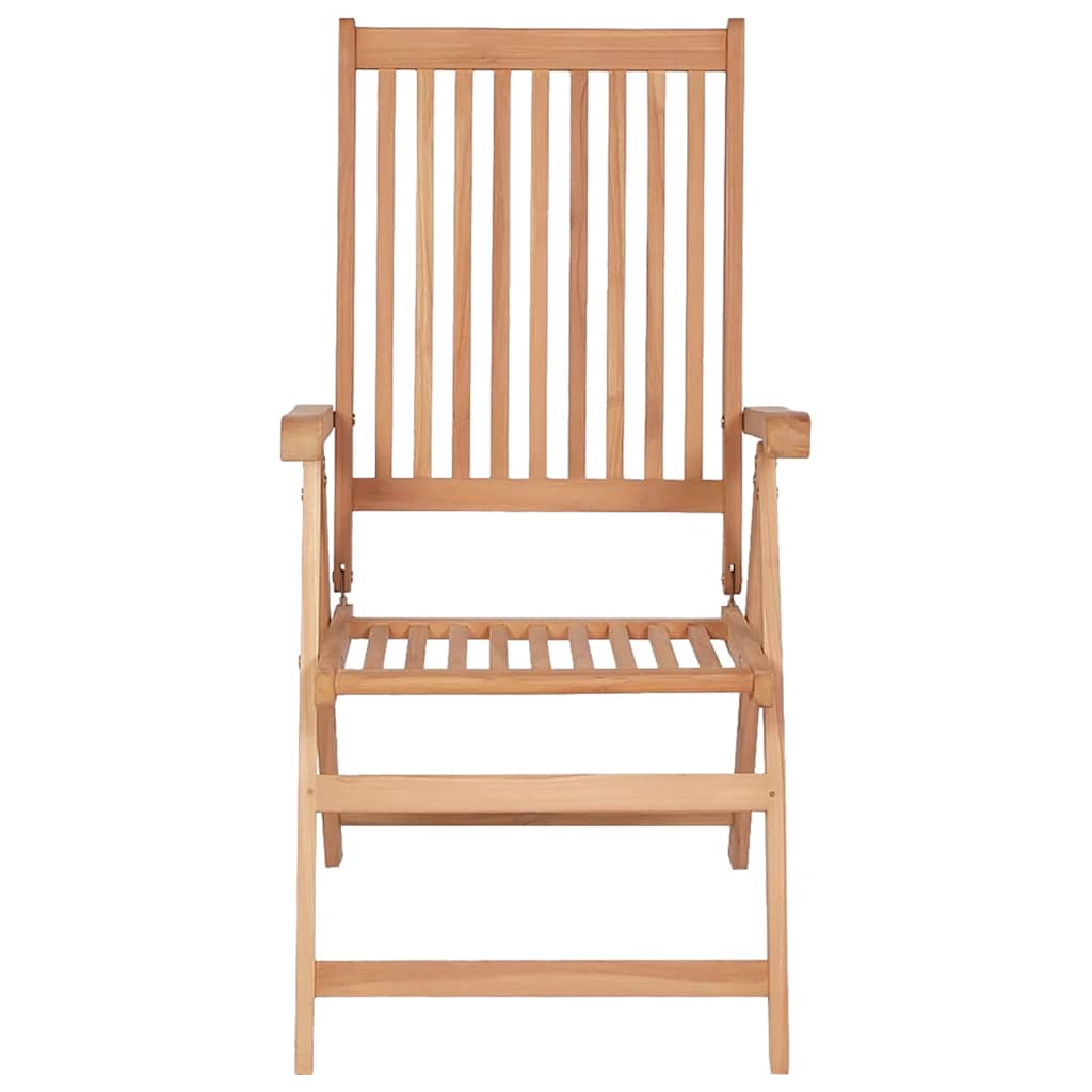 Reclining Garden Chairs 2 pcs Solid Teak Wood