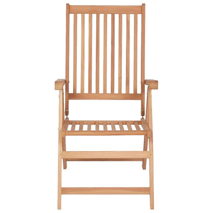 Reclining Garden Chairs 2 pcs Solid Teak Wood