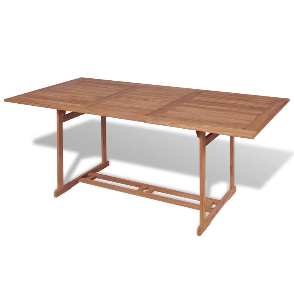43034 vidaXL Garden Table 180x90x75 cm Solid Teak Wood