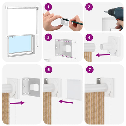 Outdoor Roller Blind 145(W)x230(H) cm Beige