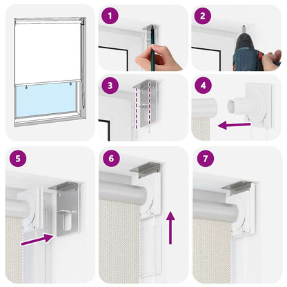 Outdoor Roller Blind 145(W)x140(H) cm Cream