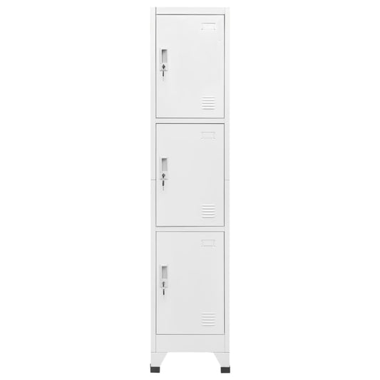 Locker Cabinet with 3 Compartments 38x45x180 cm