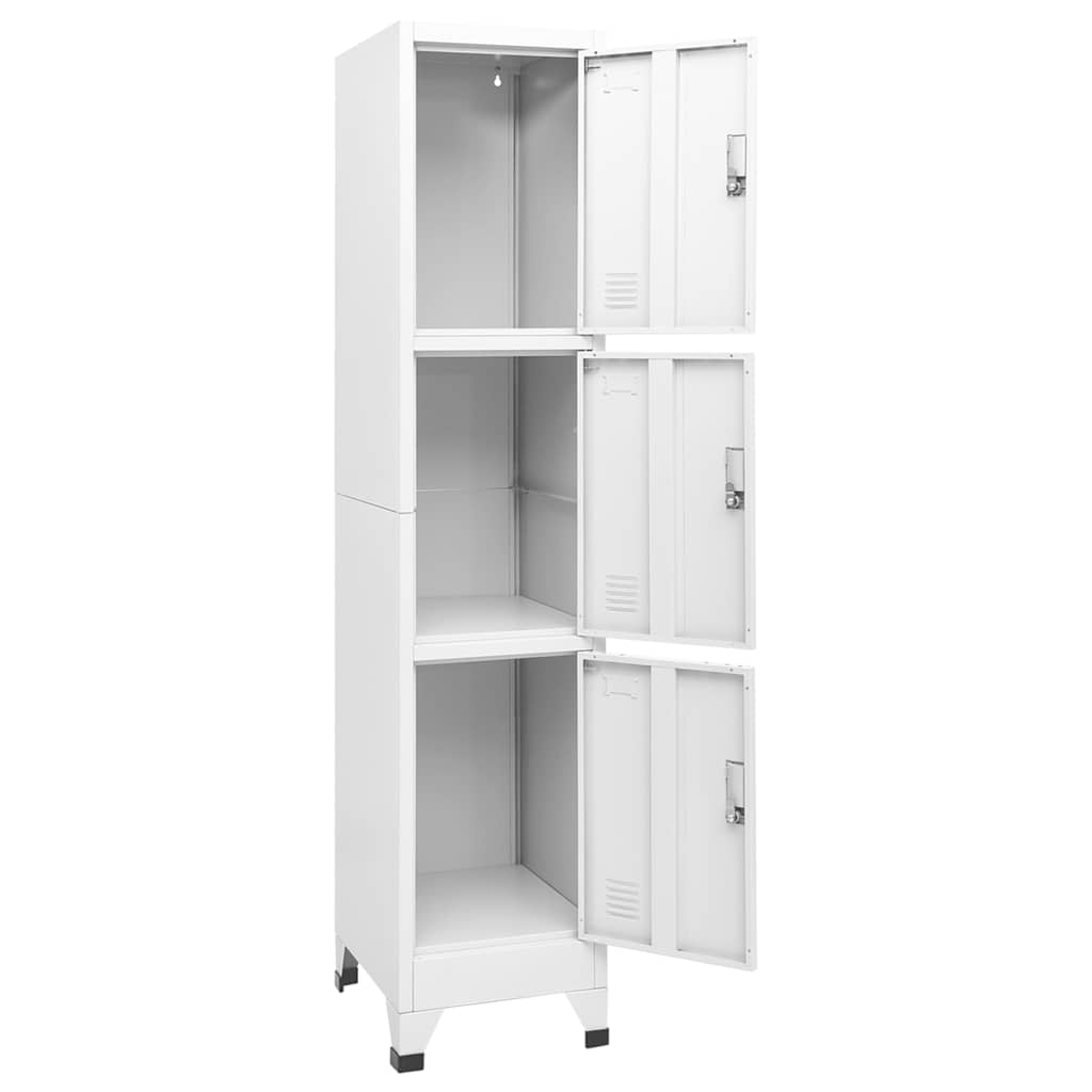 Locker Cabinet with 3 Compartments 38x45x180 cm