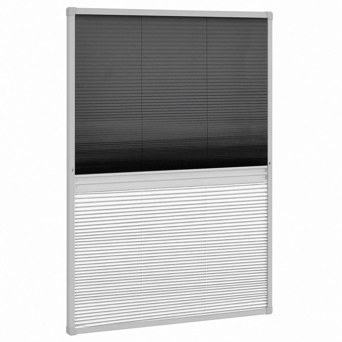 Plisse Insect Screen for Windows Aluminium 80x120 cm with Shade