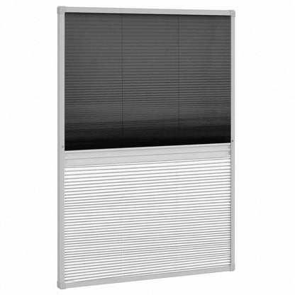 Plisse Insect Screen for Windows Aluminium 80x120 cm with Shade