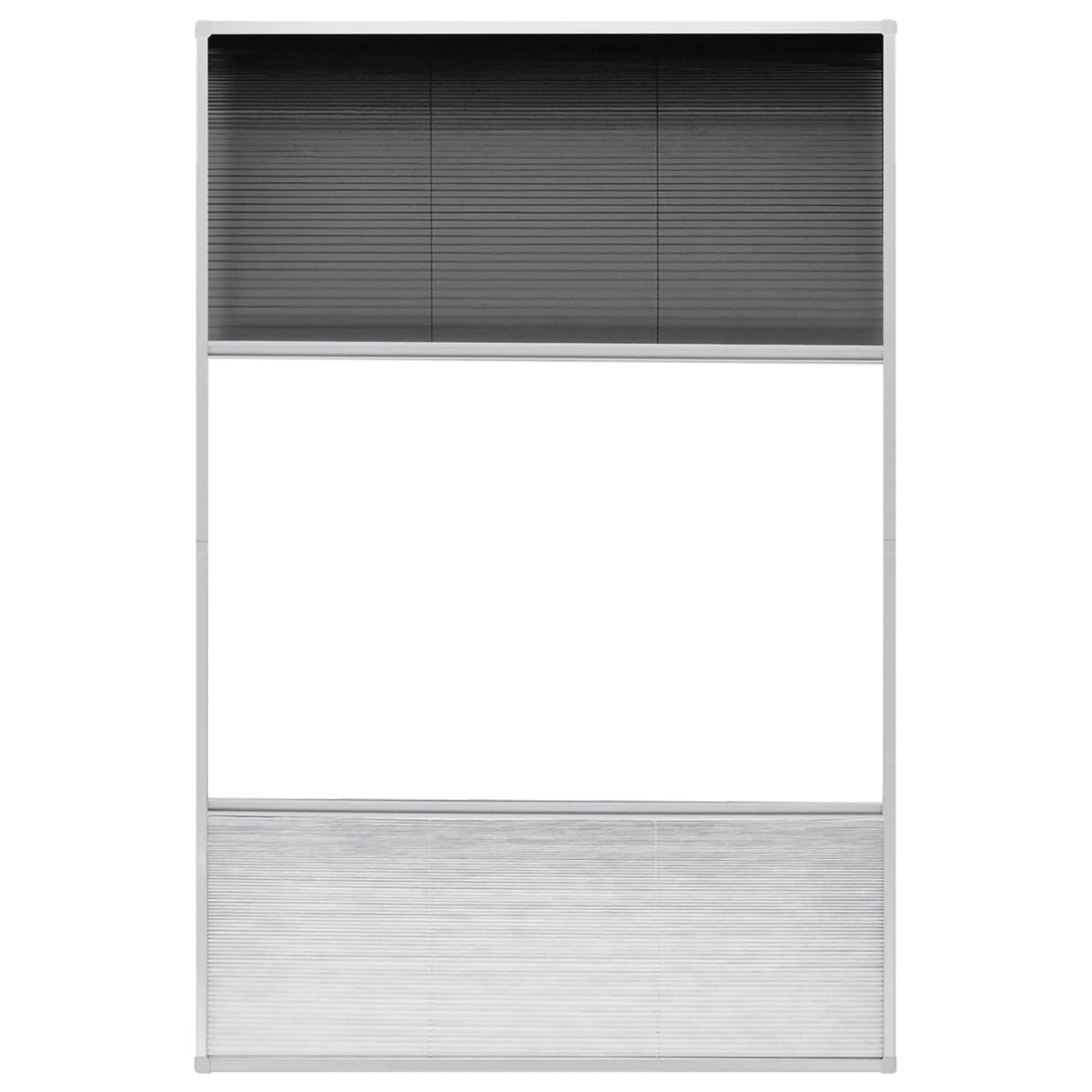 Plisse Insect Screen for Windows Aluminium 80x120 cm with Shade