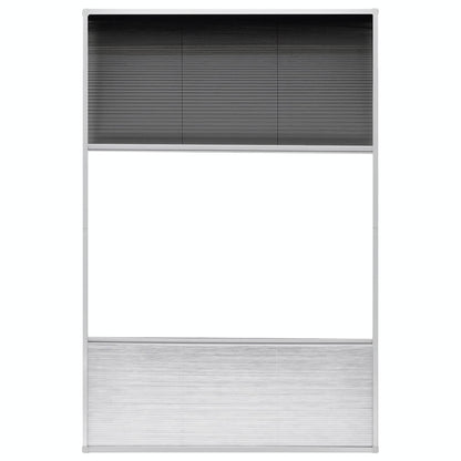 Plisse Insect Screen for Windows Aluminium 80x120 cm with Shade