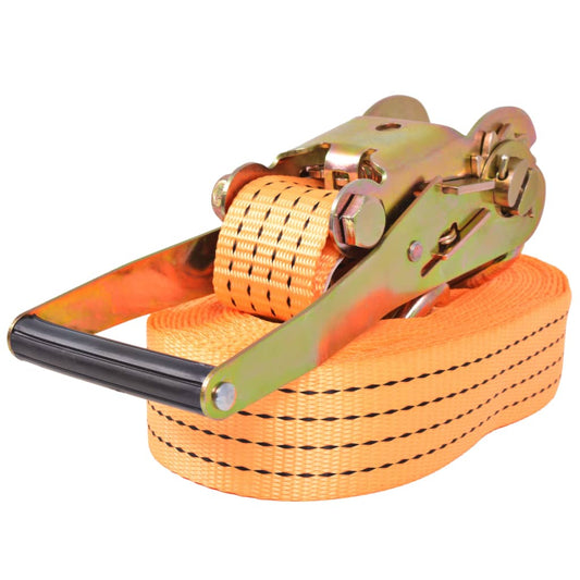 142663 vidaXL Ratchet Tie Down Straps 10 pcs 2 Tonnes 8mx50mm Orange