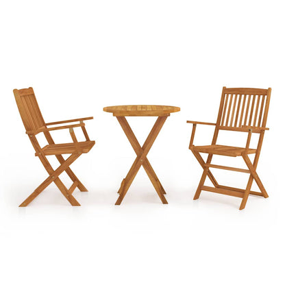 Outdoor Bistro Set | Brown | Acacia wood | Compact | Foldable