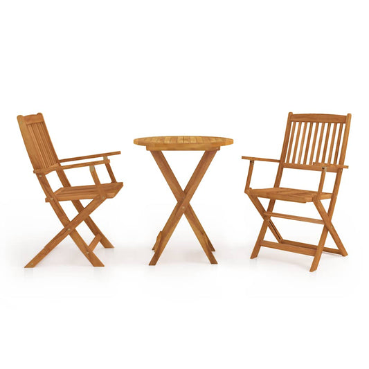 Outdoor Bistro Set | Brown | Acacia wood | Compact | Foldable