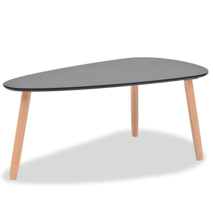 244732 vidaXL Coffee Table Set 2 Pieces Solid Pinewood Black