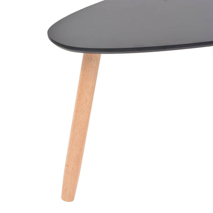 244732 vidaXL Coffee Table Set 2 Pieces Solid Pinewood Black