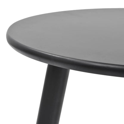 Side Table | Set of 2 | Black | Solid pinewood legs, MDF top | Small
