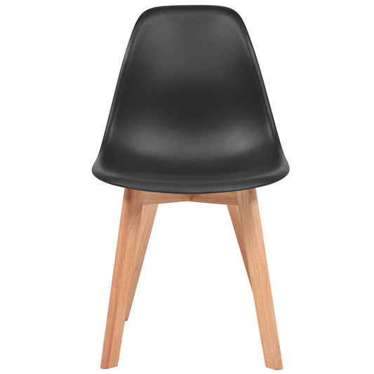 Dining Chair | Set of 4 | Black | Plastic seat | Standard | Durable
