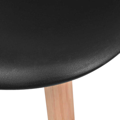 Dining Chairs 4 pcs Black Plastic