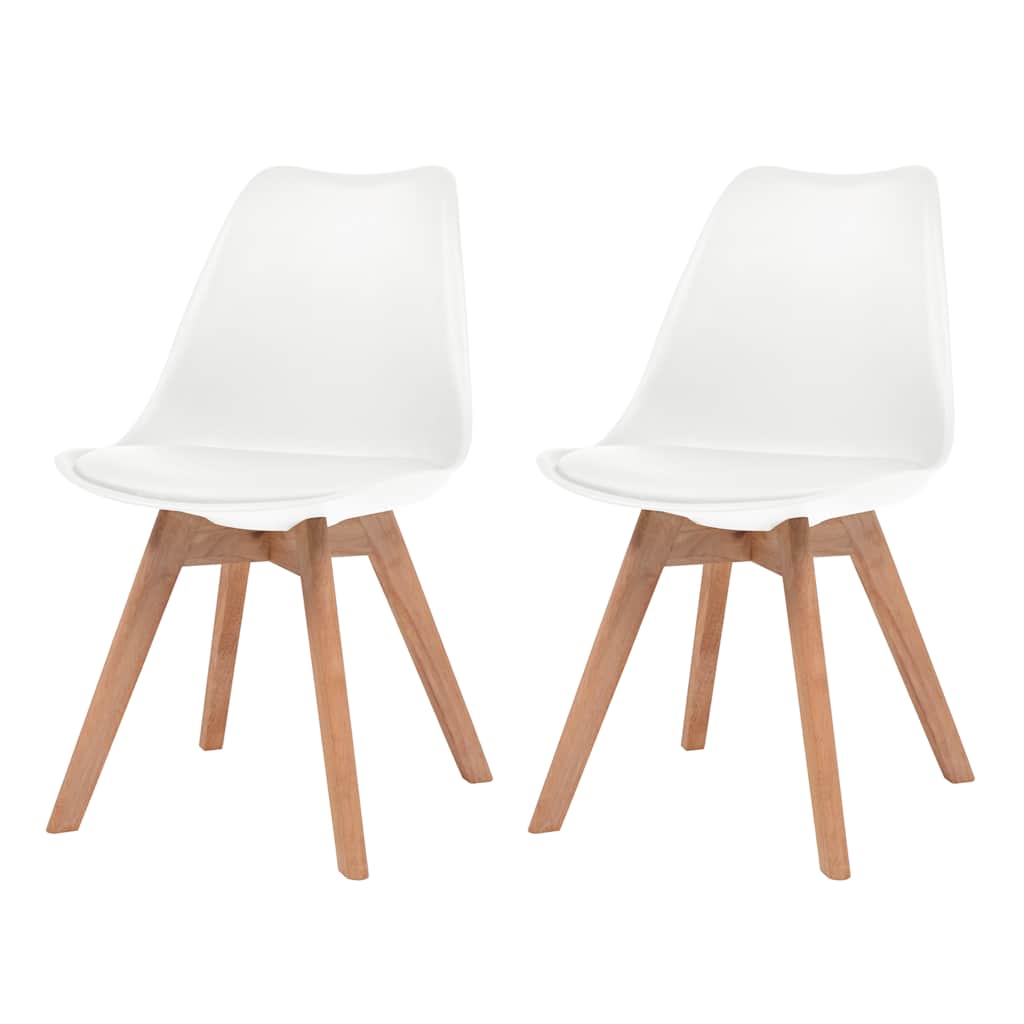 Dining Chairs 2 pcs White Plastic