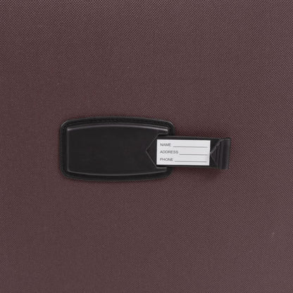 3 Piece Soft Case Trolley Set Coffee