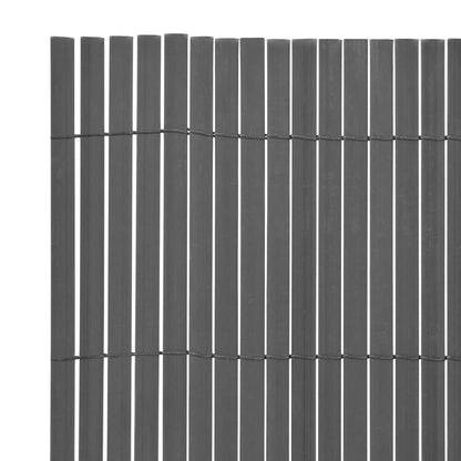 Double-Sided Garden Fence PVC 90x300 cm Grey
