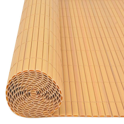Double-Sided Garden Fence PVC 90x500 cm Yellow