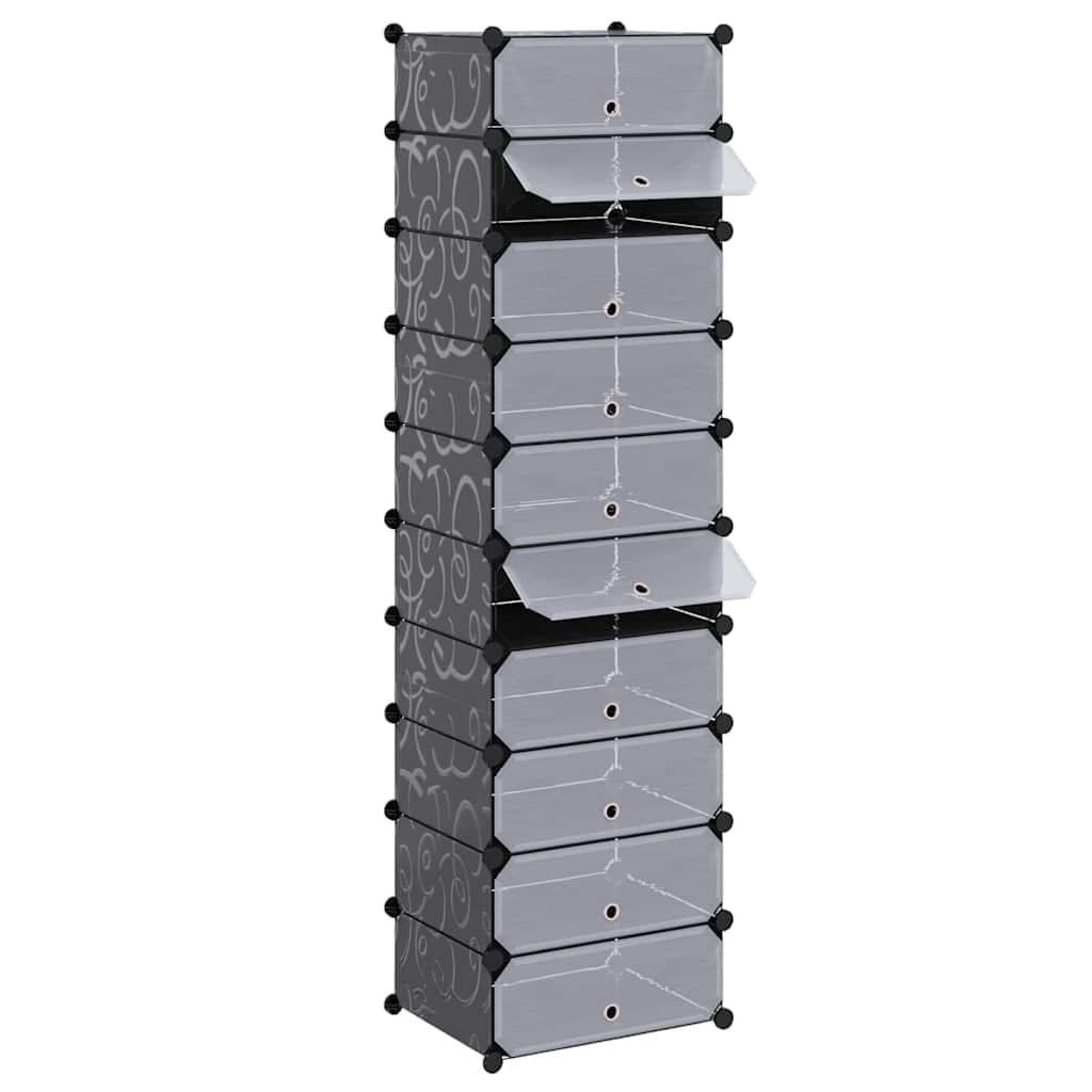 Shoe Organizer | Black and white | Plastic panels, Steel frames | Large