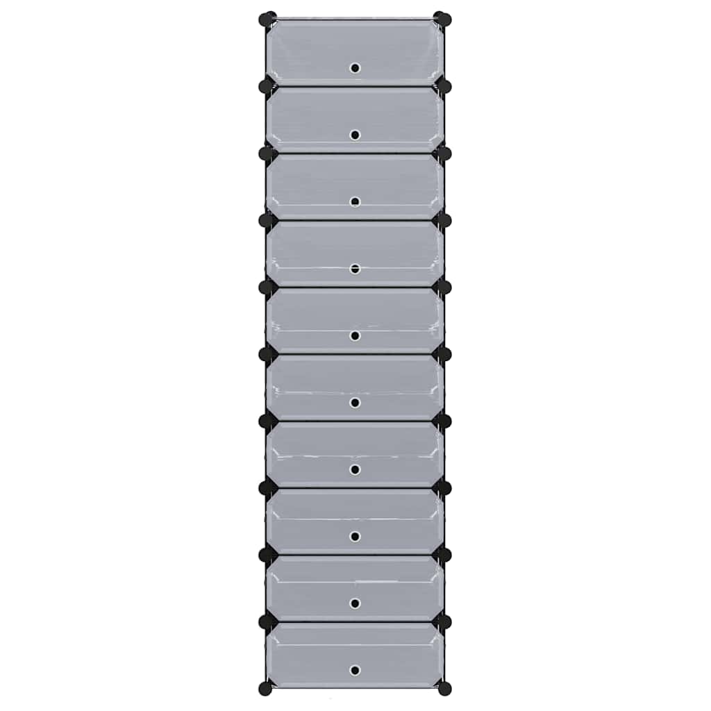 Shoe Organizer | Black and white | Plastic panels, Steel frames | Large