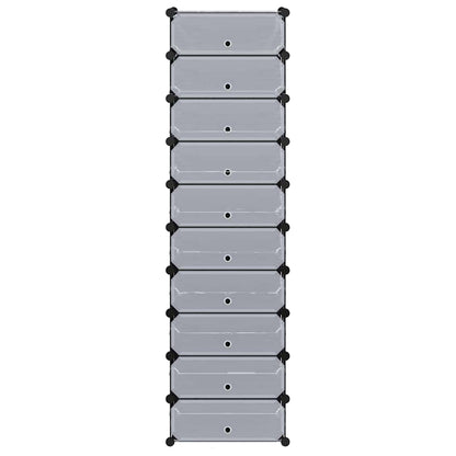 Shoe Organizer | Black and white | Plastic panels, Steel frames | Large