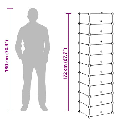 Shoe Organizer | Black and white | Plastic panels, Steel frames | Large