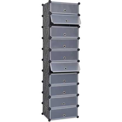 Shoe Organizer | Black and white | Plastic panels, Steel frames | Large